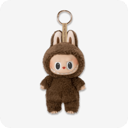 The Monsters Series Labubu Keychain – Tasty Macarons Chestnut Cocoa