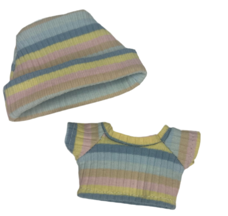 Labubu Blue Stripe outfit (2 piece set)