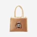 Labubu Classic Bag Series – Plush Tote Bag (Brown)